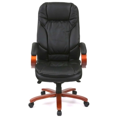 Кресло АКЛАС Тироль EX GB-236WW (Кожа LC-A Black/PU Black)