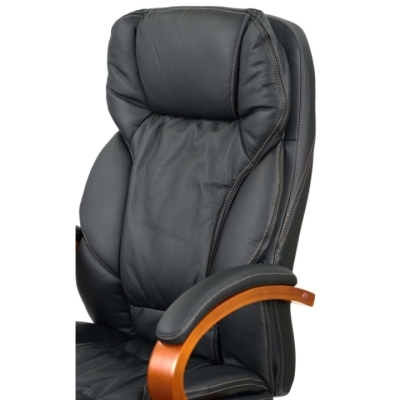 Кресло АКЛАС Тироль EX GB-236WW (Кожа LC-A Black/PU Black)