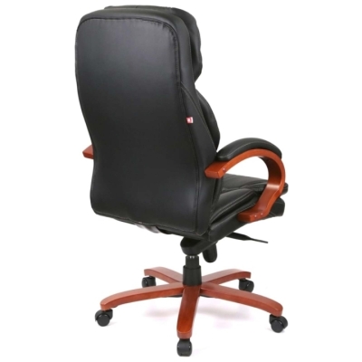 Кресло АКЛАС Тироль EX GB-236WW (Кожа LC-A Black/PU Black)