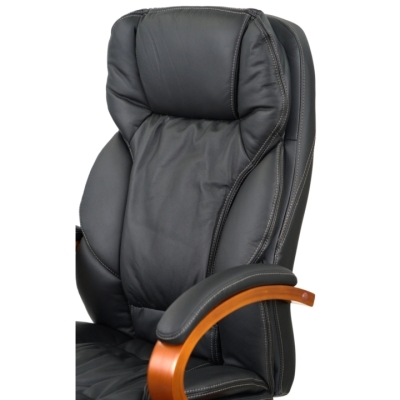 Кресло АКЛАС Тироль EX GB-236WW (Кожа LC-A Black/PU Black)