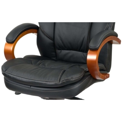 Кресло АКЛАС Тироль EX GB-236WW (Кожа LC-A Black)