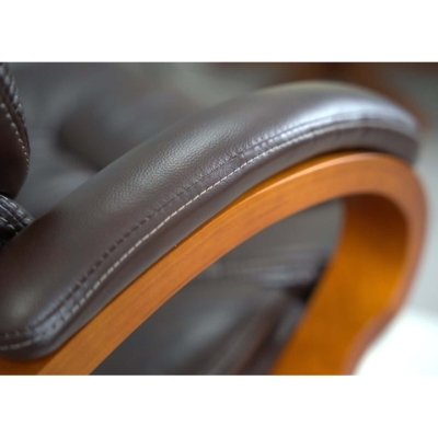 Кресло АКЛАС Тироль EX GB-236WW (Кожа LC-K Dark brown)