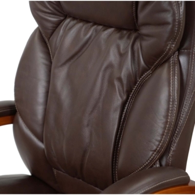 Кресло АКЛАС Тироль EX GB-236WW (Кожа LC-K Dark brown/PU Dark brown)