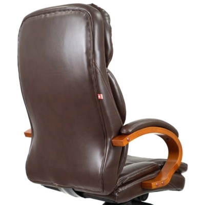 Кресло АКЛАС Тироль EX GB-236WW (Кожа LC-K Dark brown/PU Dark brown)