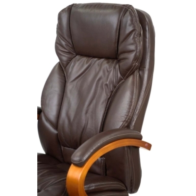 Кресло АКЛАС Тироль EX GB-236WW (Кожа LC-K Dark brown/PU Dark brown)