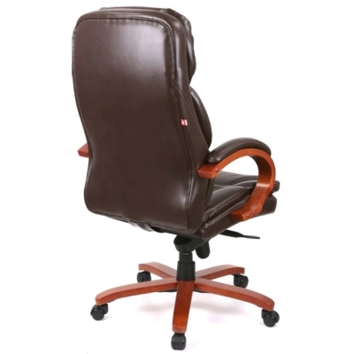 Кресло АКЛАС Тироль EX GB-236WW (Кожа LC-K Dark brown/PU Dark brown)