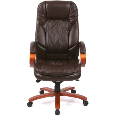 Кресло АКЛАС Тироль EX GB-236WW (Кожа LC-K Dark brown/PU Dark brown)