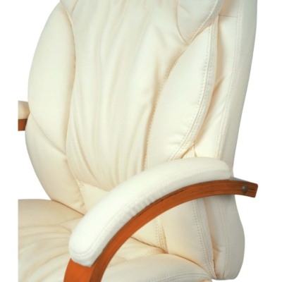 Кресло АКЛАС Тироль EX GB-236WW (Кожа LC-F Beige/PU Beige)