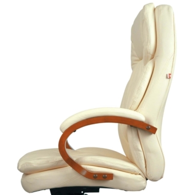 Кресло АКЛАС Тироль EX GB-236WW (Кожа LC-F Beige/PU Beige)