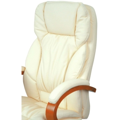 Кресло АКЛАС Тироль EX GB-236WW (Кожа LC-F Beige/PU Beige)