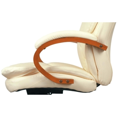 Кресло АКЛАС Тироль EX GB-236WW (Кожа LC-F Beige/PU Beige)