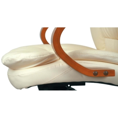 Кресло АКЛАС Тироль EX GB-236WW (Кожа LC-F Beige/PU Beige)