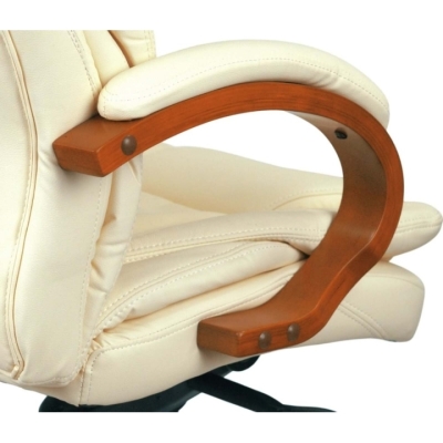Кресло АКЛАС Тироль EX GB-236WW (Кожа LC-F Beige/PU Beige)