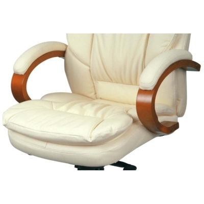 Кресло АКЛАС Тироль EX GB-236WW (Кожа LC-F Beige/PU Beige)