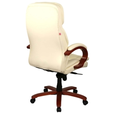 Кресло АКЛАС Тироль EX GB-236WW (Кожа LC-F Beige/PU Beige)