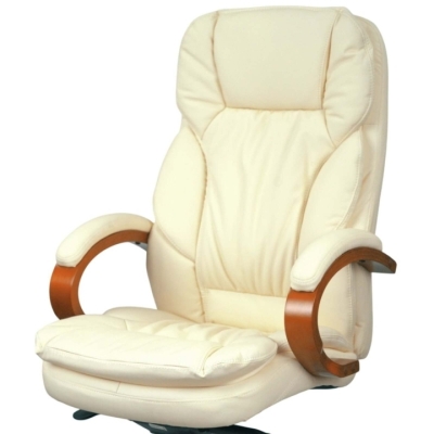 Кресло АКЛАС Тироль EX GB-236WW (Кожа LC-F Beige/PU Beige)