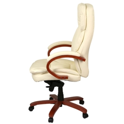 Кресло АКЛАС Тироль EX GB-236WW (Кожа LC-F Beige/PU Beige)