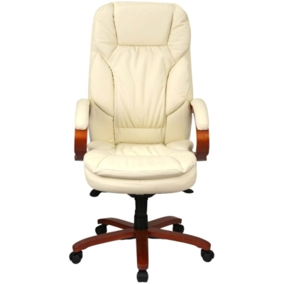 Кресло АКЛАС Тироль EX GB-236WW (Кожа LC-F Beige/PU Beige)