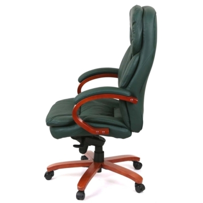 Кресло АКЛАС Тироль EX GB-236WW (Кожа Lux LC Green/PU Green)