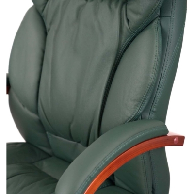 Кресло АКЛАС Тироль EX GB-236WW (Кожа Lux LC Green/PU Зеленый)