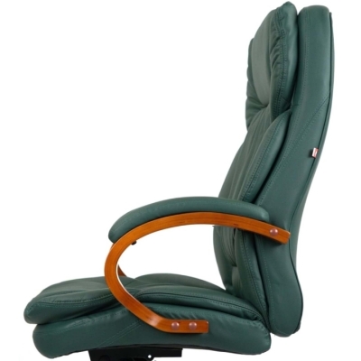 Кресло АКЛАС Тироль EX GB-236WW (Кожа Lux LC Green/PU Green)