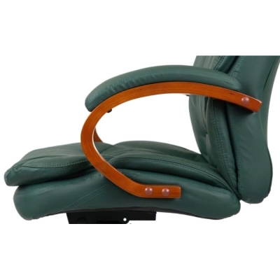 Кресло АКЛАС Тироль EX GB-236WW (Кожа Lux LC Green/PU Green)