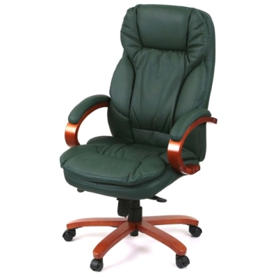 Кресло АКЛАС Тироль EX GB-236WW (Кожа Lux LC Green/PU Green)