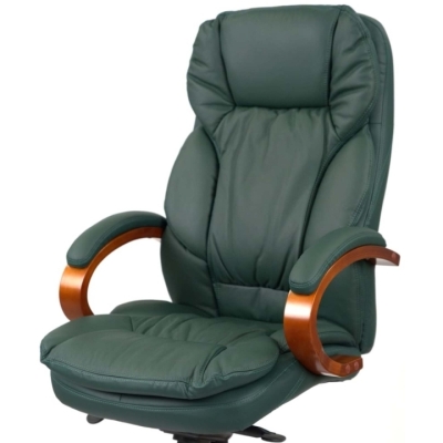 Кресло АКЛАС Тироль EX GB-236WW (Кожа Lux LC Green/PU Green)