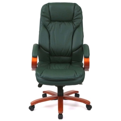Кресло АКЛАС Тироль EX GB-236WW (Кожа Lux LC Green/PU Green)