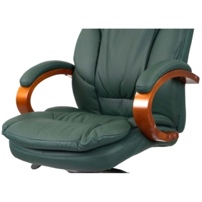 Кресло АКЛАС Тироль EX GB-236WW (Кожа Lux LC Green/PU Green)