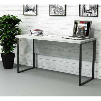 Офисный стол лофт СПЛА-1 Дуб Крафт белый (1390x600x765) Дуб Крафт белый Гамма стиль