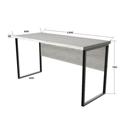  Офисный стол лофт СПЛА-1 Дуб Крафт белый (1390x600x765) Дуб Крафт белый Гамма стиль 