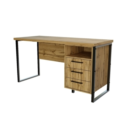  Офисный стол лофт СПЛГ-3 Дуб Аппалачи (1390x600x765) Дуб Аппалачи Гамма стиль 