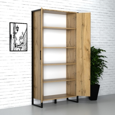 Офисный шкаф лофт ШЛГ-4 Дуб Аппалачи (600x400x1900) Гамма стиль