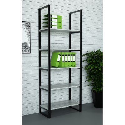 Стеллаж лофт СЛА-1 Дуб Крафт белый (600x400x1900) Гамма стиль