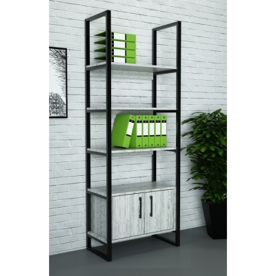 Стеллаж лофт СЛА-2 Дуб Крафт белый (400x800x1900) Гамма стиль (V23254)