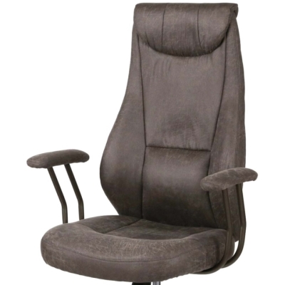 Кресло АКЛАС Булат R-SR (Иск. замша 02 Dark gray)