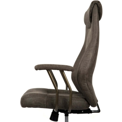 Кресло АКЛАС Булат R-SR (Иск. замша 02 Dark gray)
