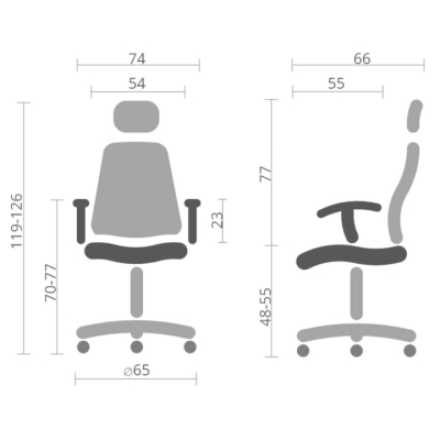 Кресло АКЛАС Булат R-SR (DV-97 Dark gray)