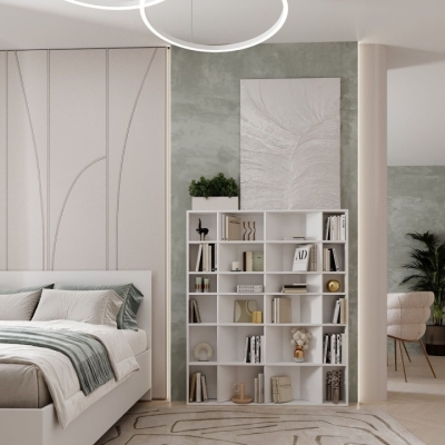 Стеллаж открытый Art in Head 1 Light Белый бриллиант 1200*1460*160 (LT13010000000)