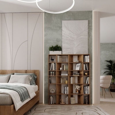 Стеллаж открытый Art in Head 1 Light Дуб эвок прибрежный 1200*1460*160 (LT13100000000)