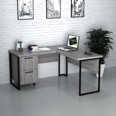 Офисный стол лофт СУЛХ-5 (1400x1200x765) Хортица Гамма стиль