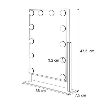 Настольное зеркало Art in Head Bella 36х47.5 см Белый (IN02060600230)