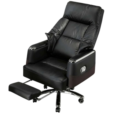 Кресло АКЛАС Осавул (Кожа LC-A Black/PU Black)