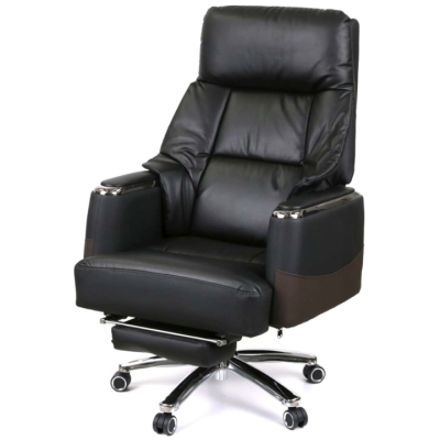 Крісло АКЛАС Осавул (Шкіра LC-A Black/PU Black)
