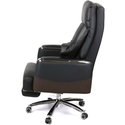 Кресло АКЛАС Осавул (Кожа LC-A Black/PU Black)