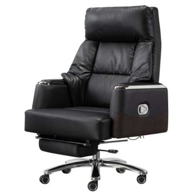 Кресло АКЛАС Осавул (Кожа LC-A Black/PU Black)