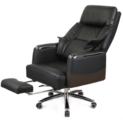 Кресло АКЛАС Осавул (Кожа LC-A Black/PU Black)