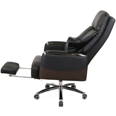 Кресло АКЛАС Осавул (Кожа LC-A Black/PU Black)