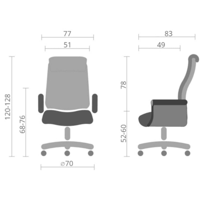 Кресло АКЛАС Осавул (Кожа LC-A Black)